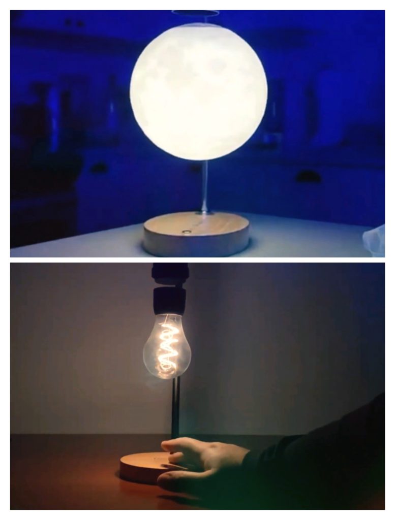 Magnetic Levitating Lamp and Wireless Phone Charger
