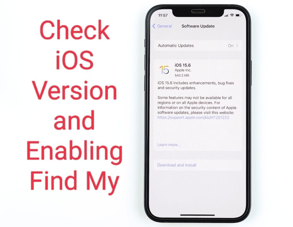 Checking iOS Version and Enabling Find My